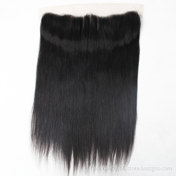 Wholesale Free Parting Lace Closure Human Hair Cheap 13*4 Lace Frontals Fuxin Factory Hair Toupee Natural 1b Natural Straight